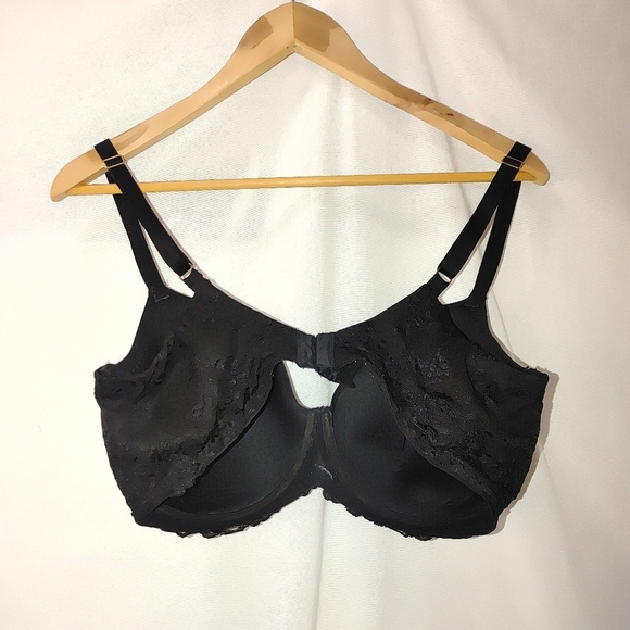 NATORI RENEW FULL FIT CONTOUR BRA Black Lined Lace 731233 38DDD - Picture 2 of 6